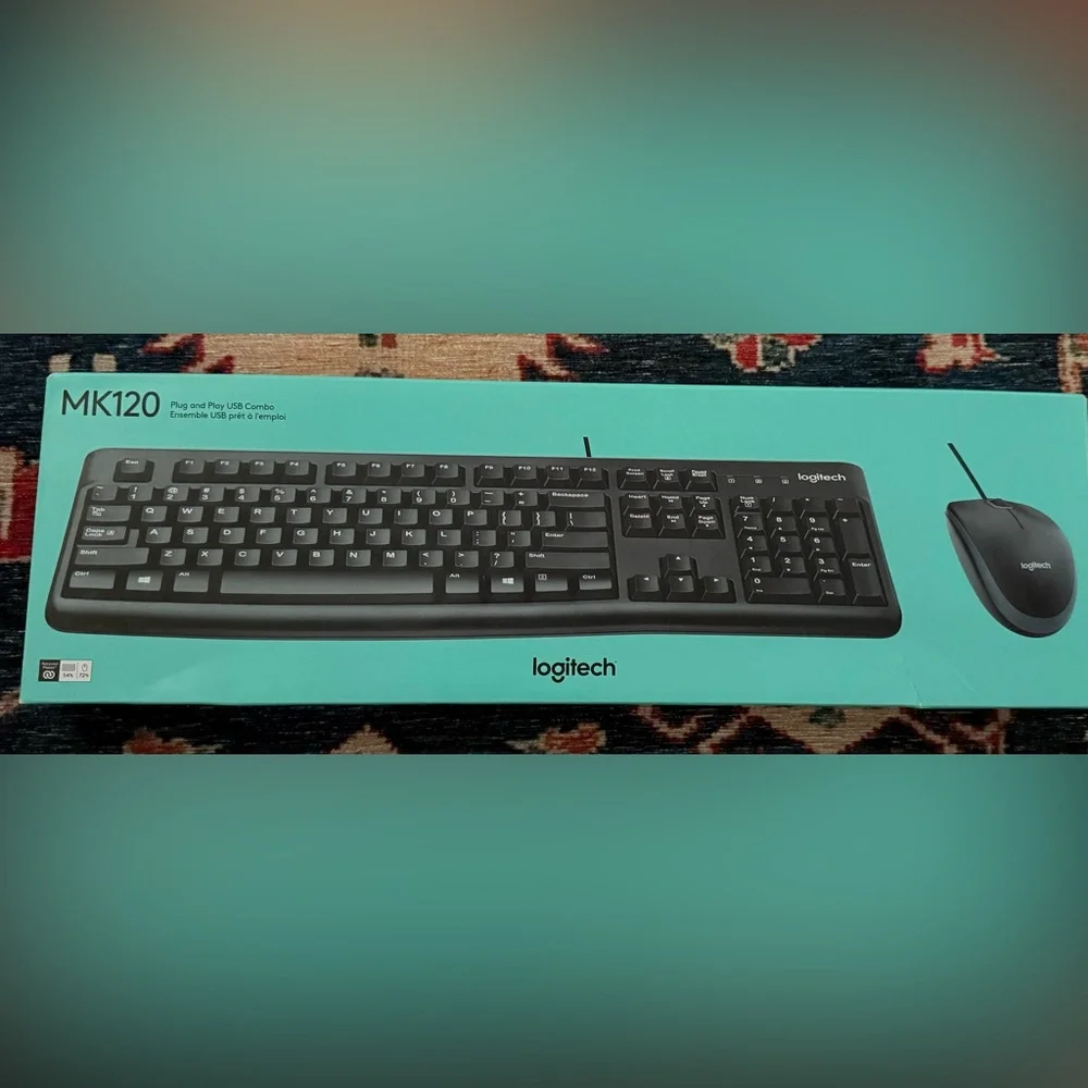Logitech MK120 Black Keyboard & Mouse set - brand new